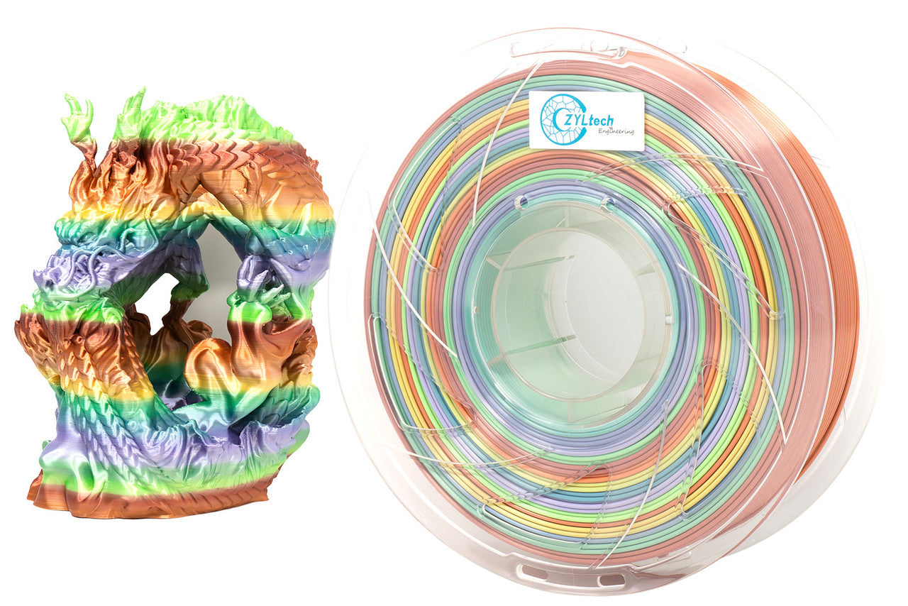 2024 Rainbow Silk Series PLA 3D Printer Filament 1.75mm 1 kg 2.2 lbs