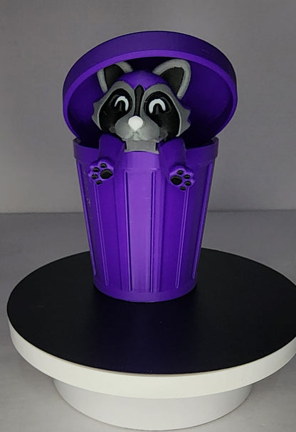 Racoon with Trash Can